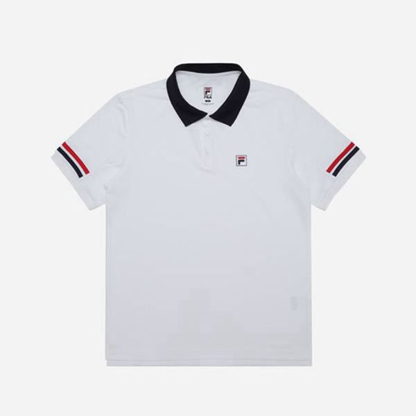 Camisas Polo Fila Mulher Branco - Fila Line Functional Color S/S Outlet Portugal,WVZA-18432